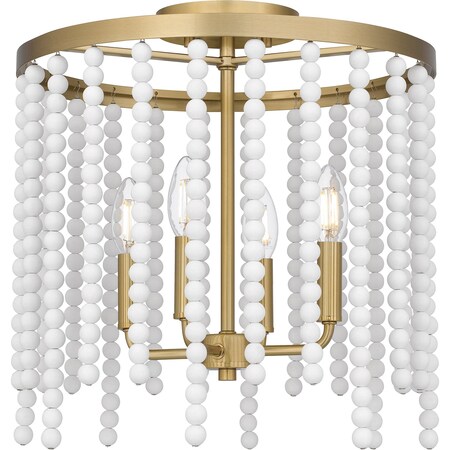 Quoizel Apelle Semi Flush 4 Lights Aged Brass APE1716AB